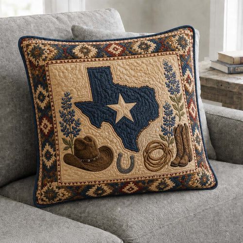 Lone Star Bloom Quilted Pillow Case NCU0QD030