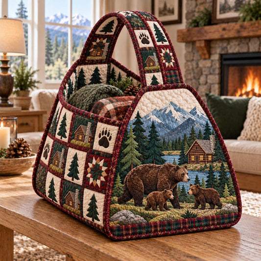 Alpine Bear Quilted Carry Basket TZL0HH0148