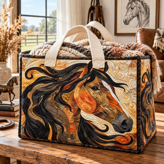 Amber Flow Mustang Quilted Storage Basket TZL0PT0813