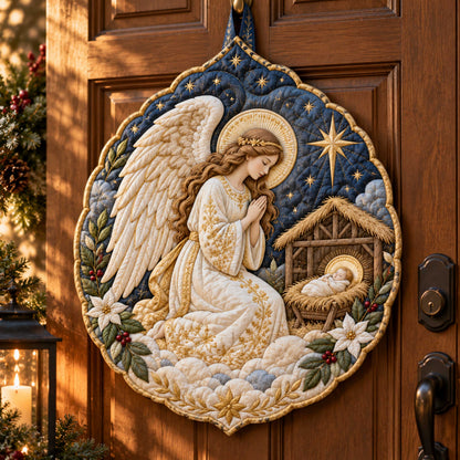 Angel Blessing Custom Shape Quilted Door Hanger TZL0TD85