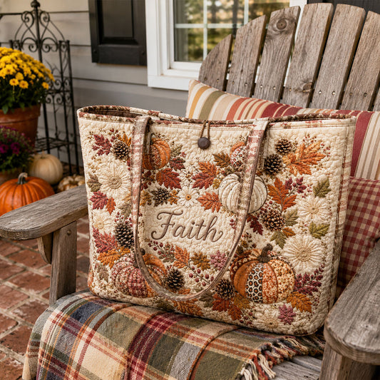 Autumn in His Hands Quilted Classic Tote Bag TZL0PT0002