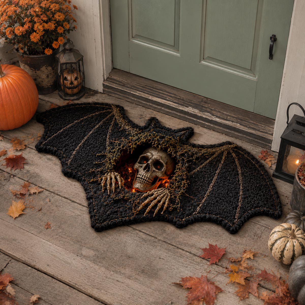 Bat Crypt Custom Shape Doormat NCU0DV2303