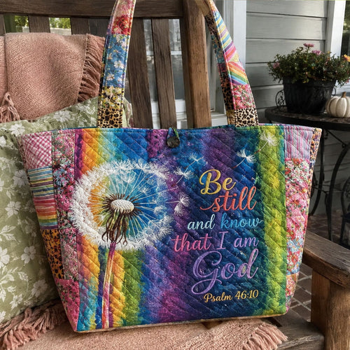 Be Still Stay Faithful Quilted Classic Tote Bag TZL0PT0042
