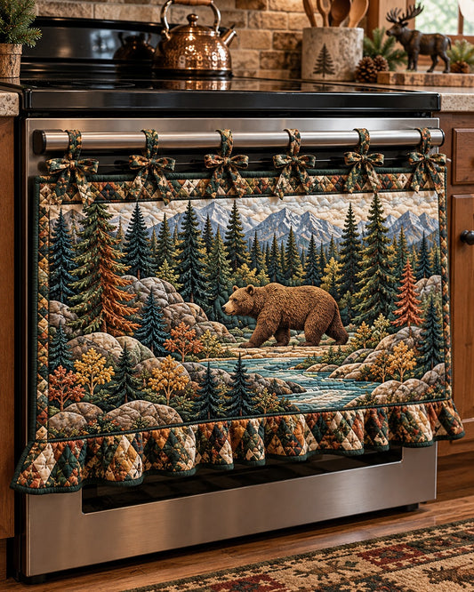 Bear Riverside Valley Quilted Oven Curtain TZL0PT0631