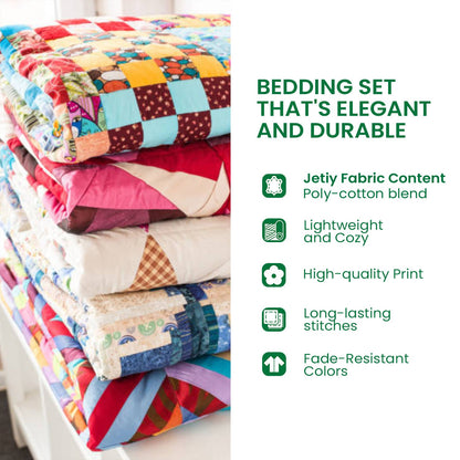 Sunflower Pumpkins 3-Piece Quilted Bedding Set NCU0VL3702