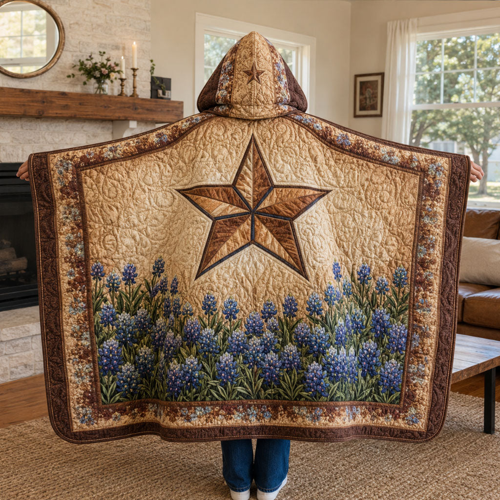 Bluebonnet Trail Quilted Hooded Blanket TZL0PT0104
