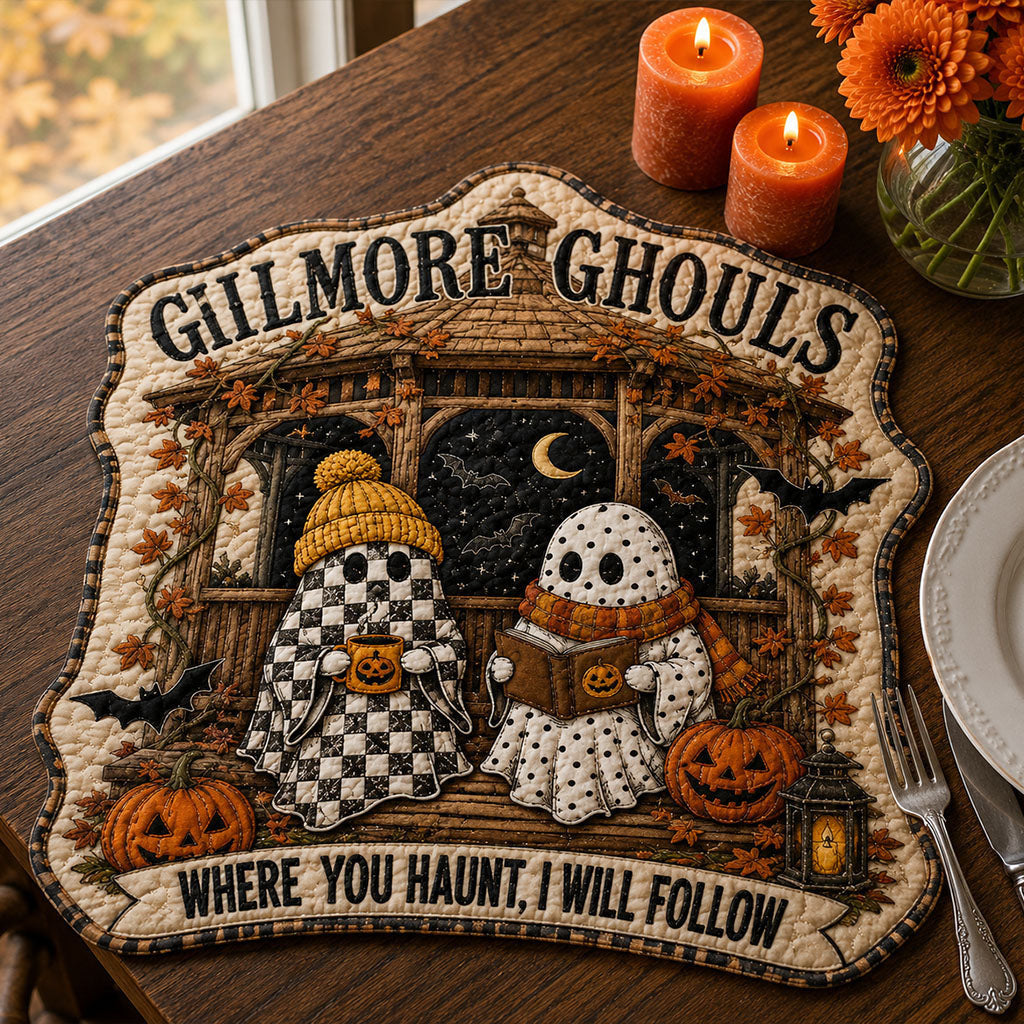 Boo Patch Gathering Custom Shape Quilted Placemat SN0PT324