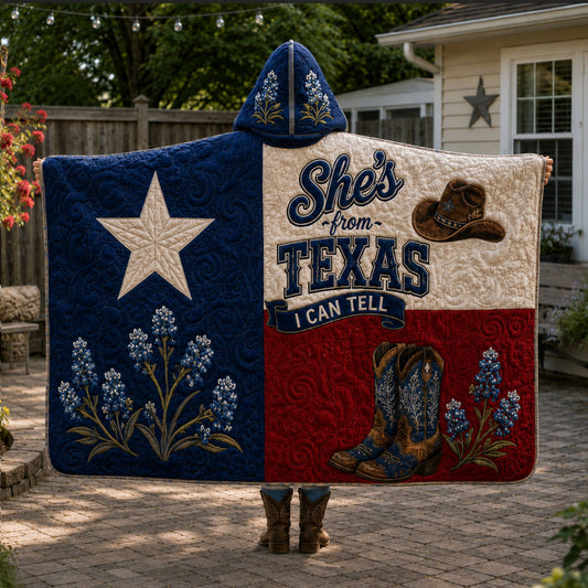 Boots Under the Stars Quilted Hooded Blanket TZL0PT0105