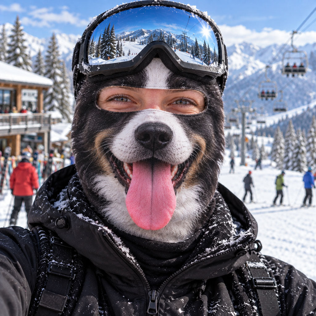 Snow Dogs Gone Wild Funny Ski Mask NCU0TZL013