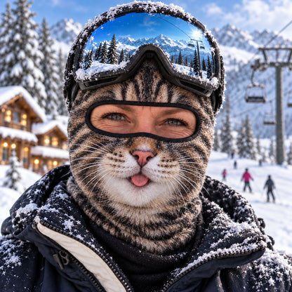 Cat Face Funny Ski Mask NCU0TZL09