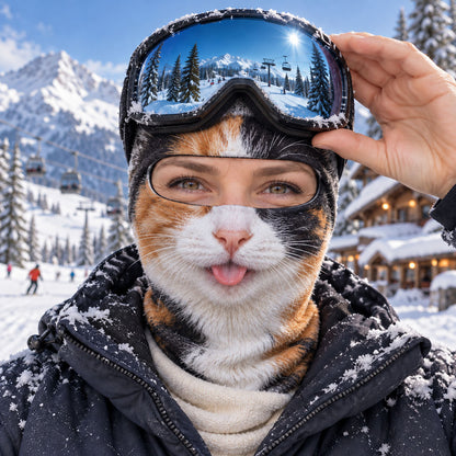 Cat Face Funny Ski Mask NCU0TZL09