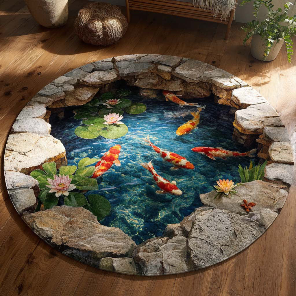 Canyon Koi Flow Round Carpet NCU0HH1906