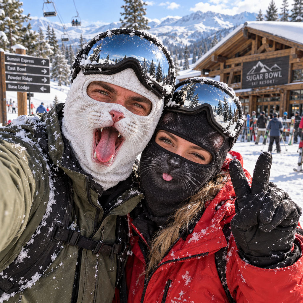 Cat Face Funny Ski Mask NCU0TZL09