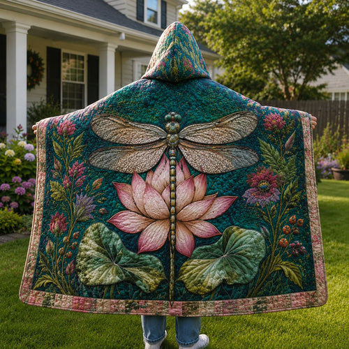 Celestial Dragonfly Wings Quilted Hooded Blanket TZL0PT0122