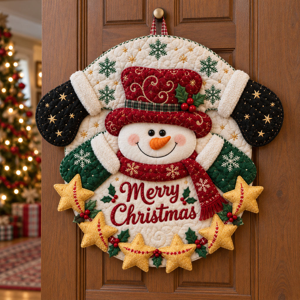 Christmas Joy At Home Custom Shape Quilted Door Hanger TZL0PT0299
