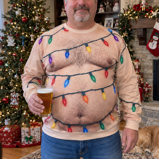 Christmas Lights Personalized Ugly Sweatshirt TZL0TV074