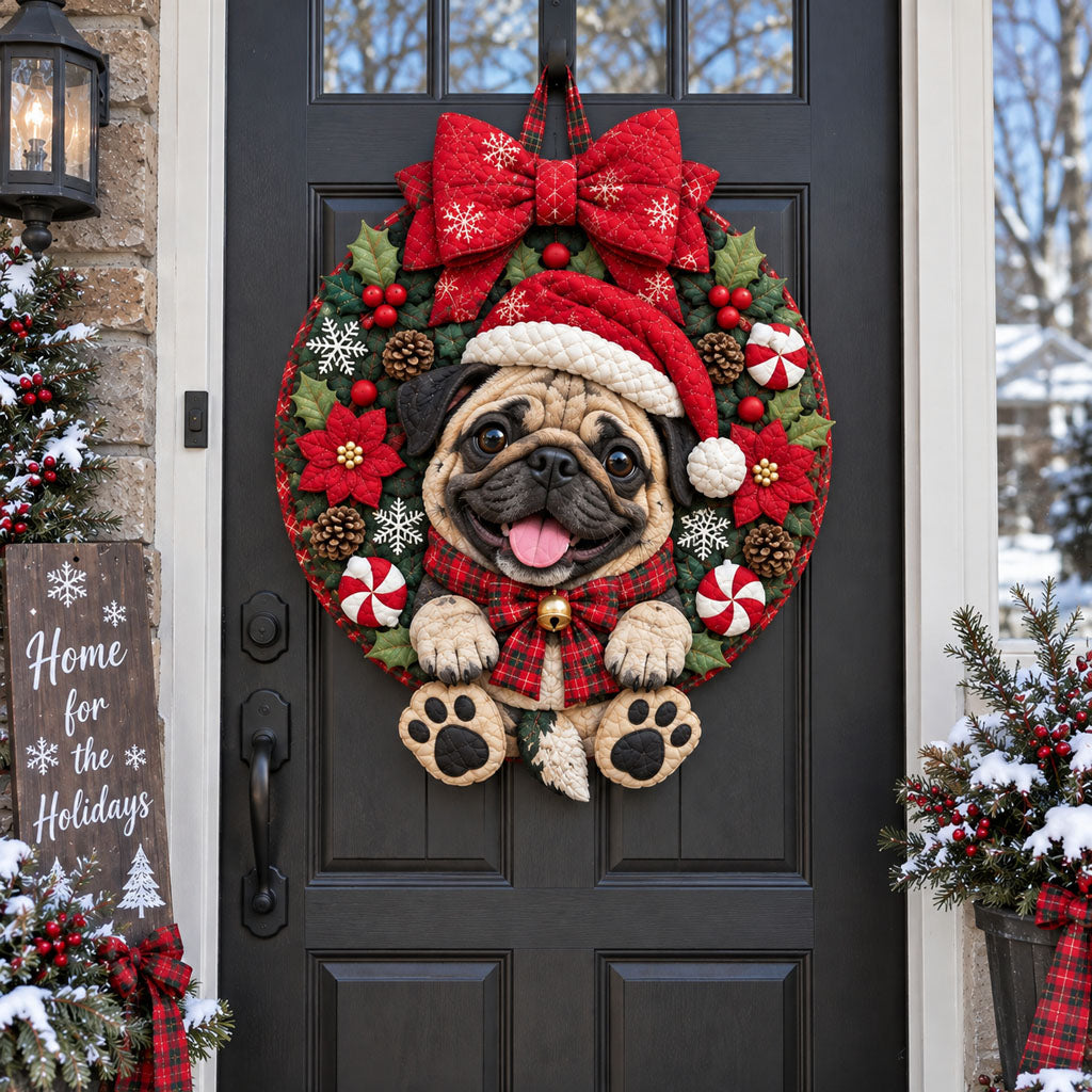 Christmas Tails Custom Shape Quilted Door Hanger TZL0PT0332