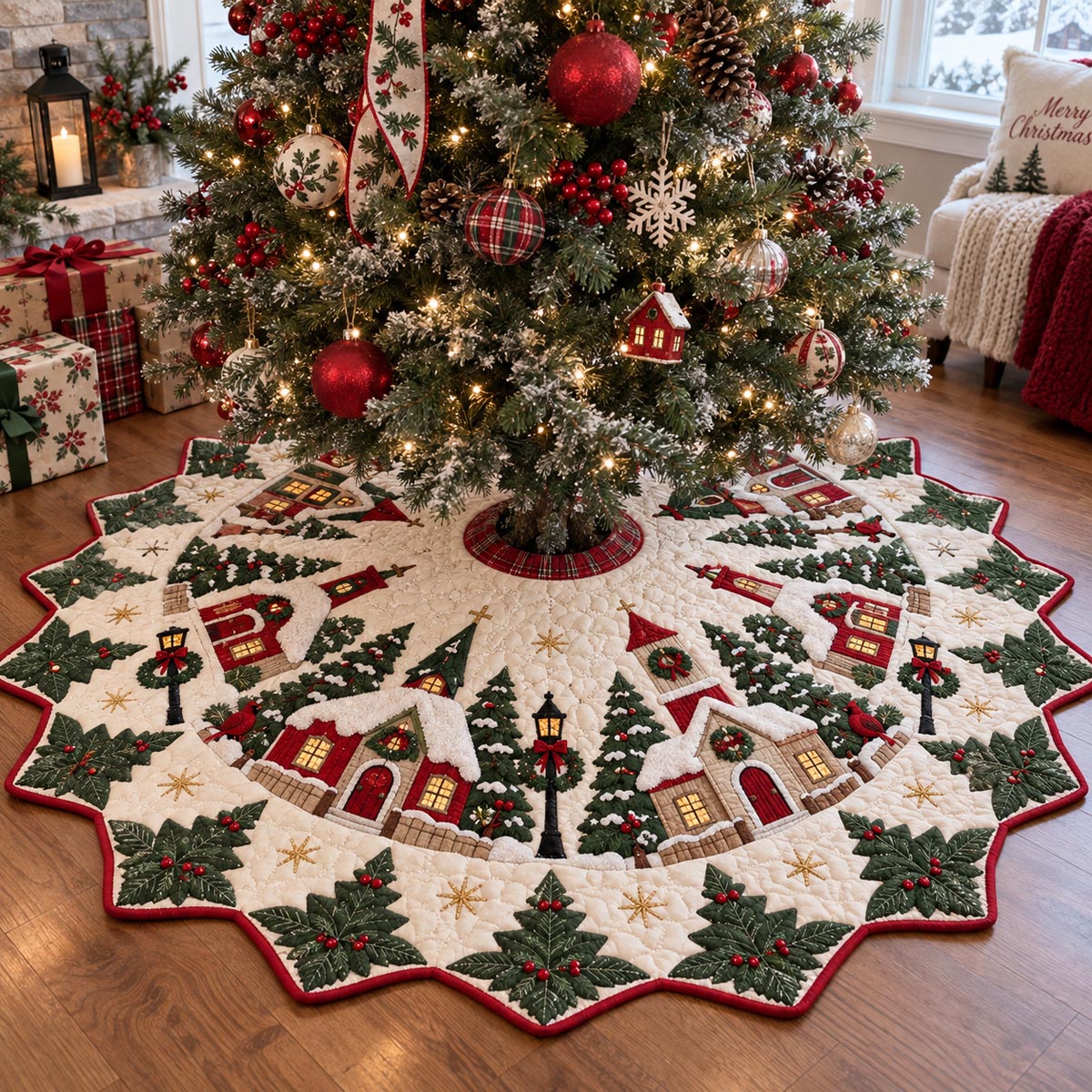 Custom Shape Christmas Quilted Tree Skirt – Page 20 – Threadzily