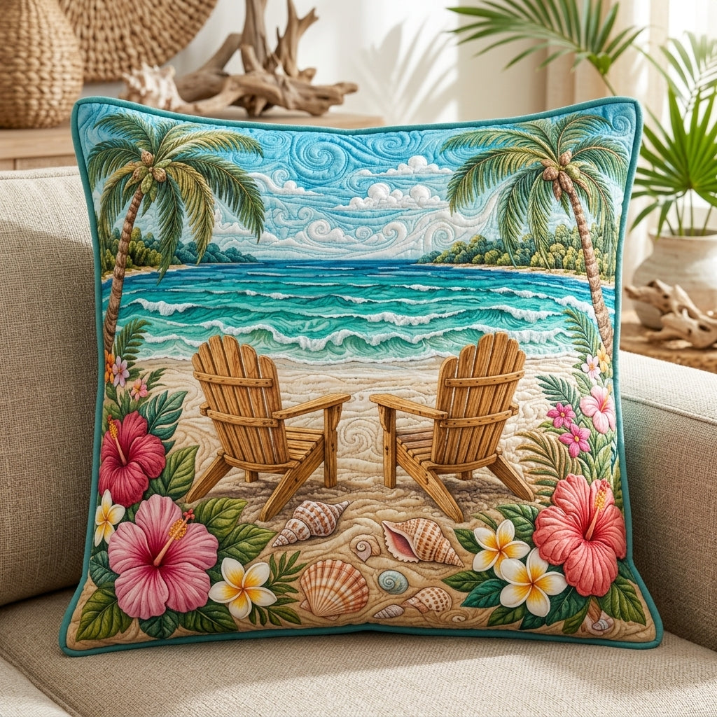 Coastal Escape Quilted Pillow Case NCU0TV1982