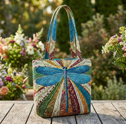 Color Bloom Quilted Zipper Tote Bag SN0K010