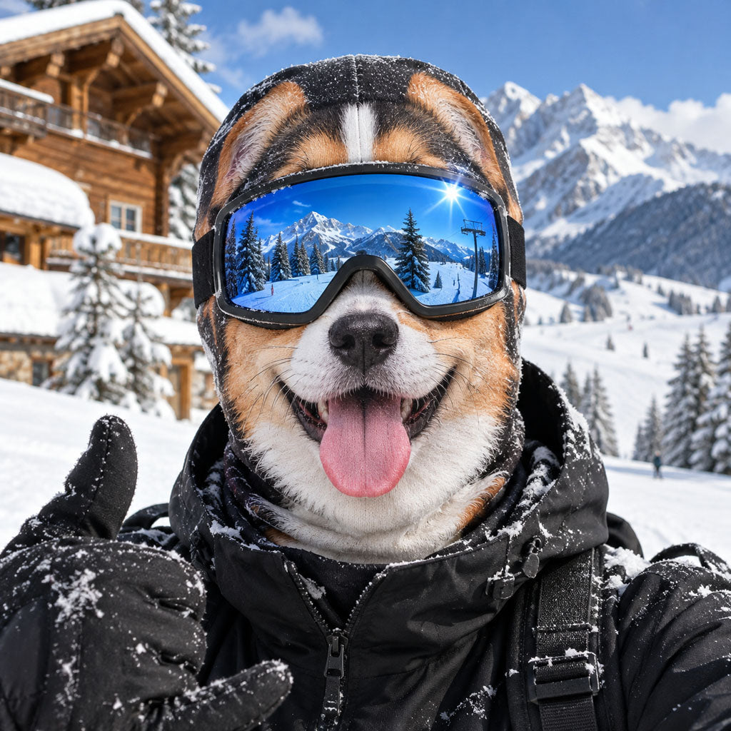 Snow Dogs Gone Wild Funny Ski Mask NCU0TZL013