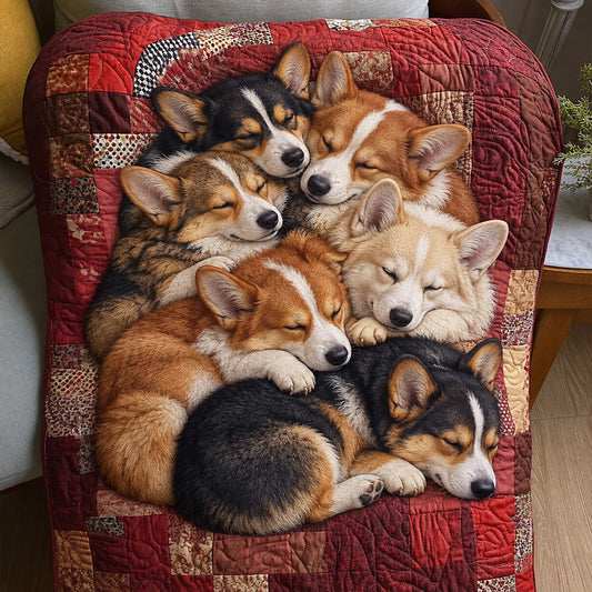 Corgi Snuggle Dreams Quilted Blanket TZL0PT0484
