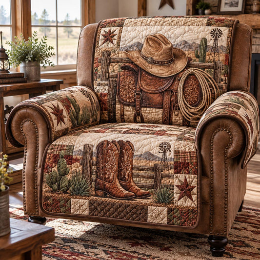 Cowboy Boots and Rope Quilted Sofa Cover TZL0DV423