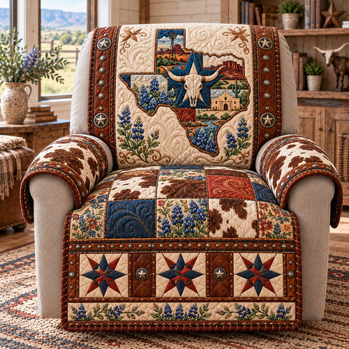 Cowhide Texas Quilted Sofa Cover TZL0TD406