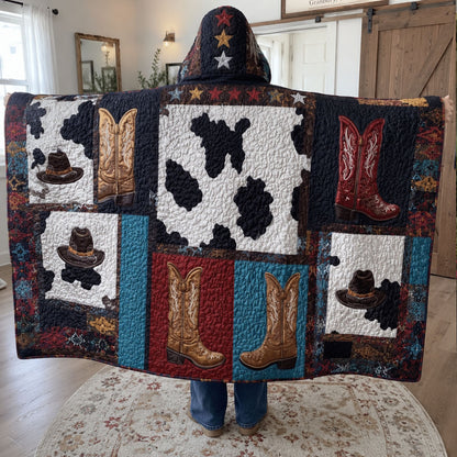 Cowhide and Courage Quilted Hooded Blanket TZL0PT0107