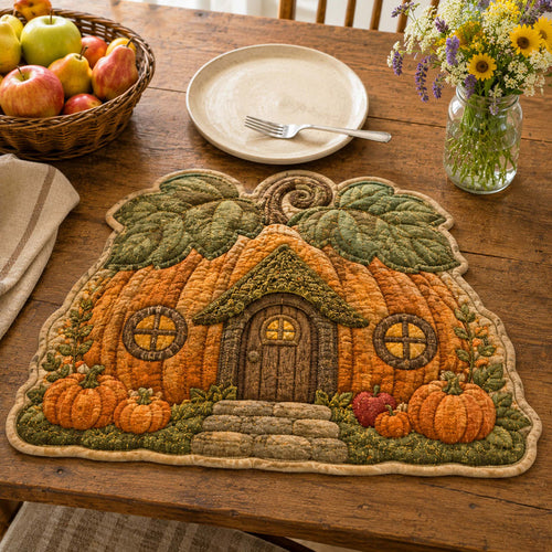Cozy Harvest Custom Shape Quilted Placemat SN0TD008