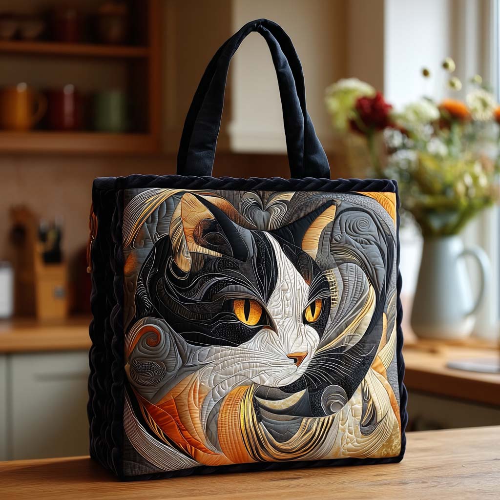 Cozy Kitty Quilted Tote Bag NCU0NT8603