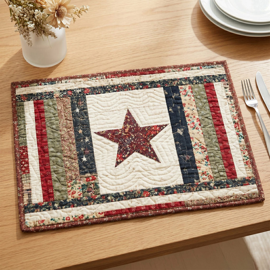 Cozy Patriot Quilted Placemat NCU0NT12697
