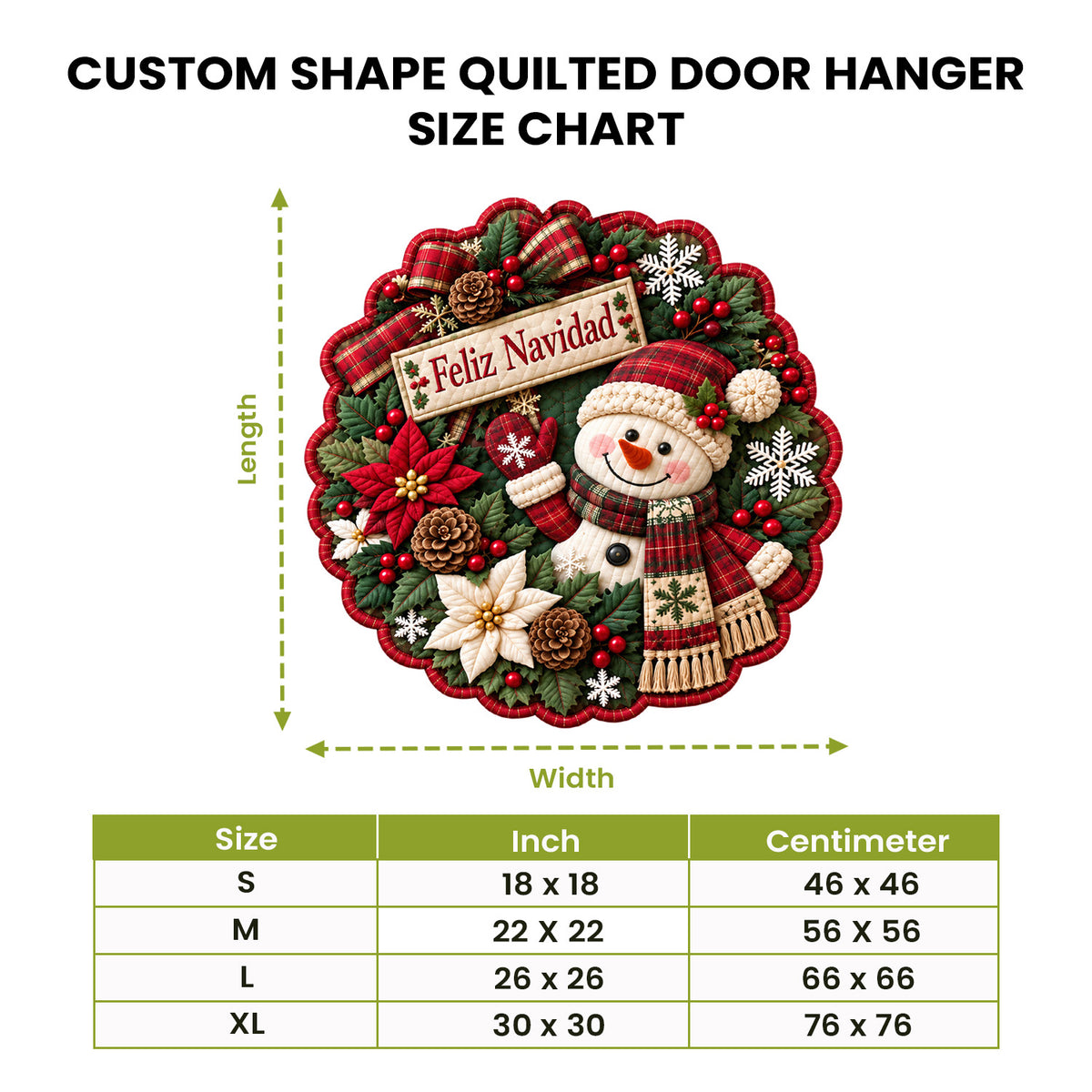 Bethlehem Grace Custom Shape Quilted Door Hanger TZL0TD81