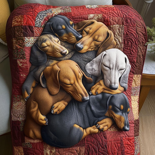 Dachshund Delight Quilted Blanket TZL0PT0487