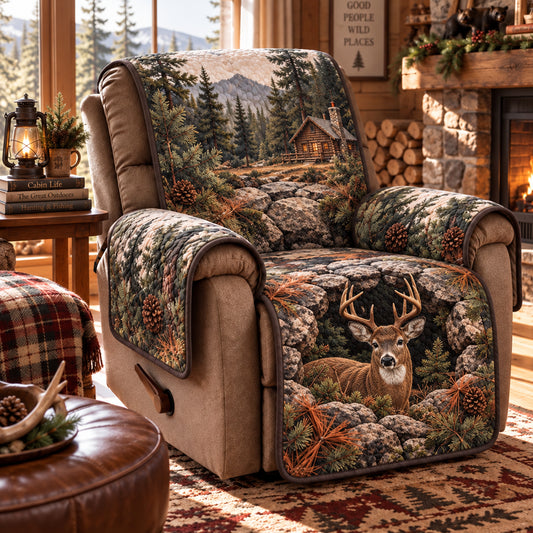 Deer Retreat Quilted Sofa Cover TZL0DV438