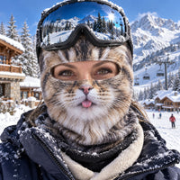 Domestic Longhair Snow Floof Funny Ski Mask TZL0PT0443