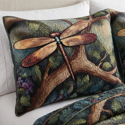 Dragonfly Garden Quilted Bedding Pillow Case NCU0DV8681
