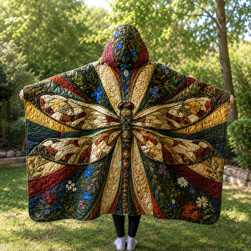 Enchanted Dragonfly Quilted Hooded Blanket TZL0TV001