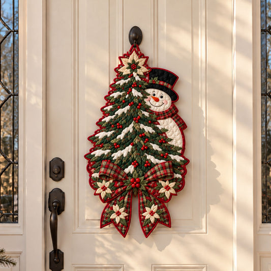 Evergreen Christmas Joy Custom Shape Quilted Door Hanger TZL0PT0192