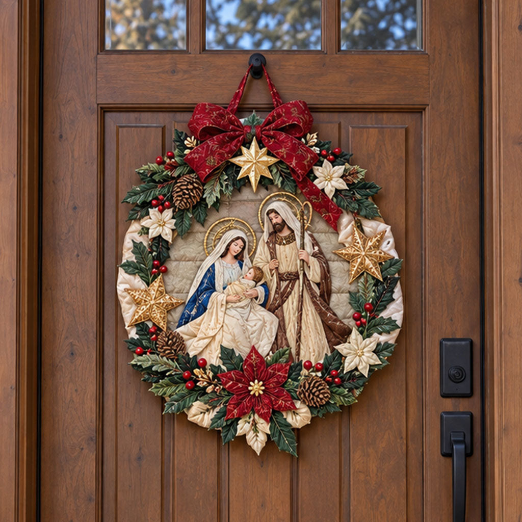 Faith in Bethlehem Custom Shape Quilted Door Hanger TZL0PT0208