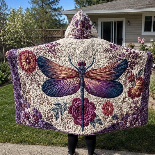 Floral Winged Wonder Quilted Hooded Blanket TZL0PT0129