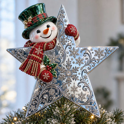 Frosty Snowman Christmas Tree Topper TZL0TD52