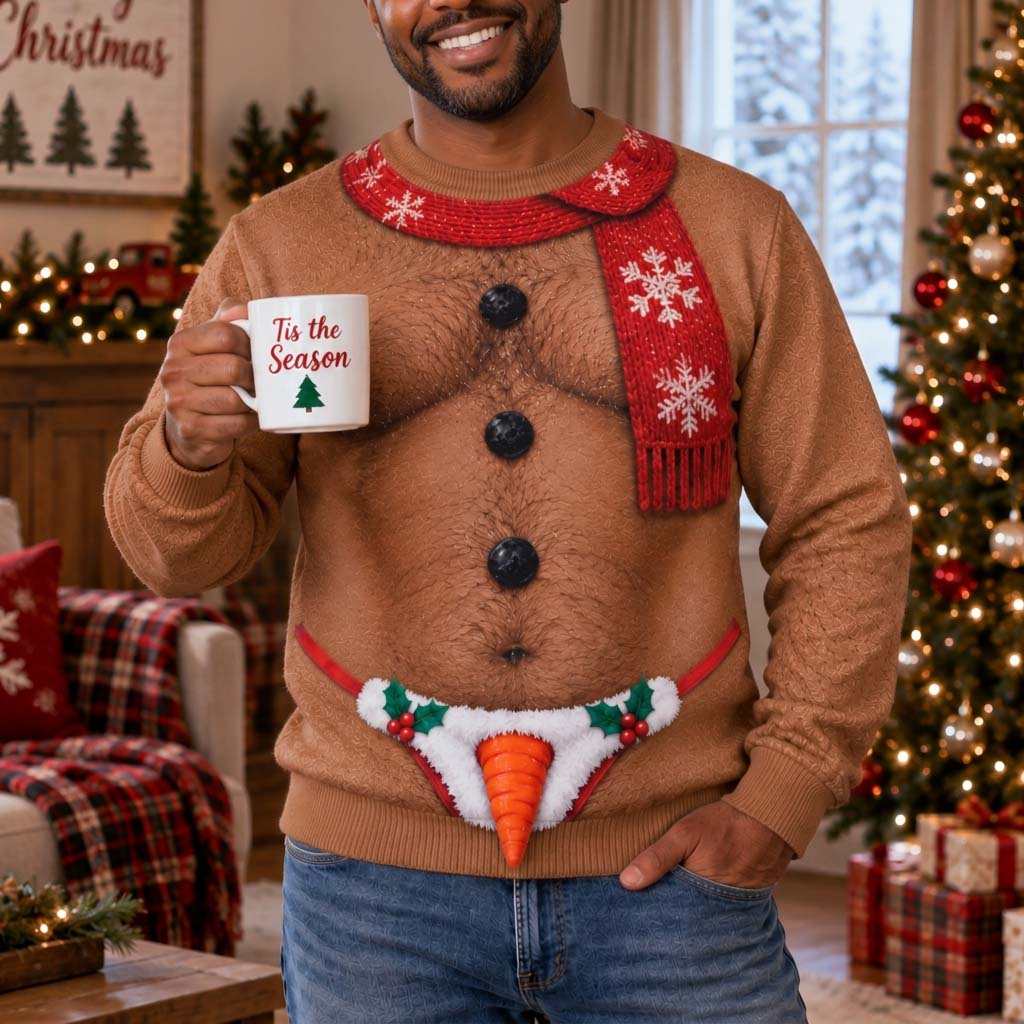Frosty Snowman Personalized Ugly Sweatshirt TZL0HH0037