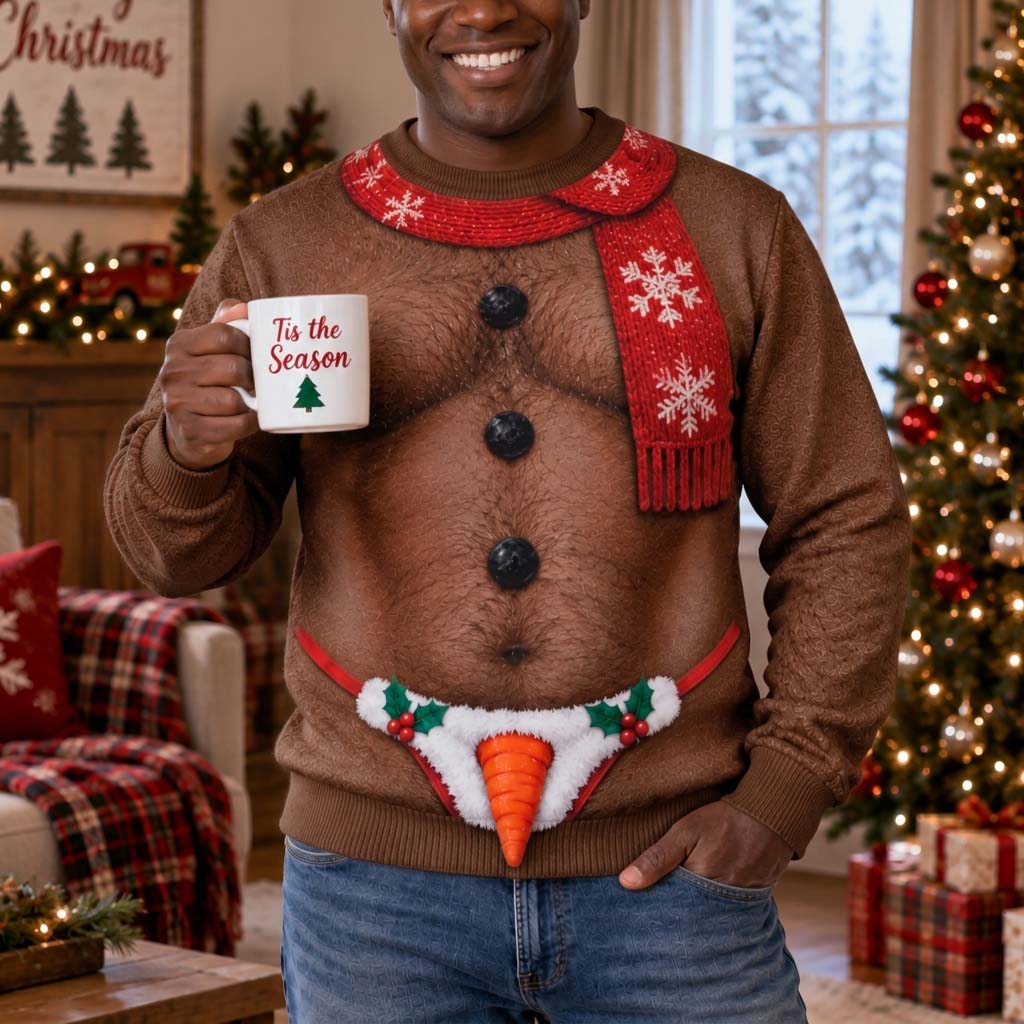 Frosty Snowman Personalized Ugly Sweatshirt TZL0HH0037