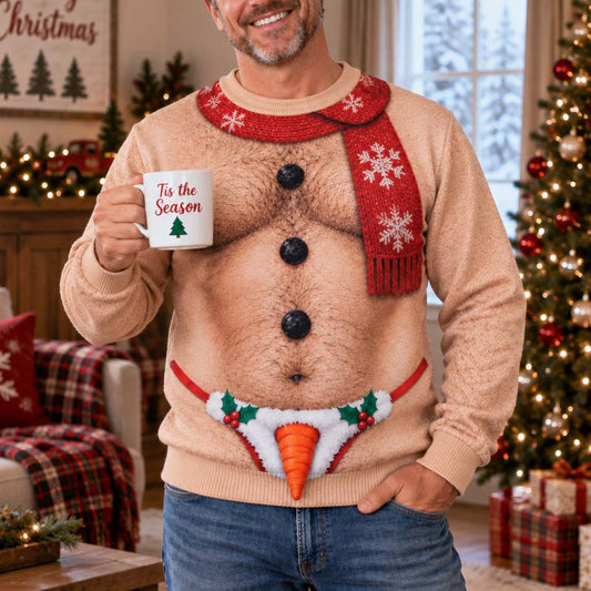 Frosty Snowman Personalized Ugly Sweatshirt TZL0HH0037
