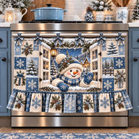 Frosty Snowman Window Oven Curtain TZL0HH0225