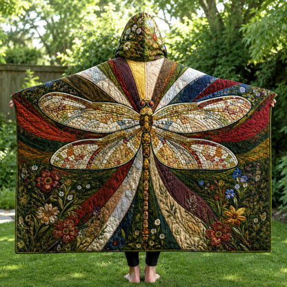 Garden Dragonfly Quilted Hooded Blanket TZL0TV006