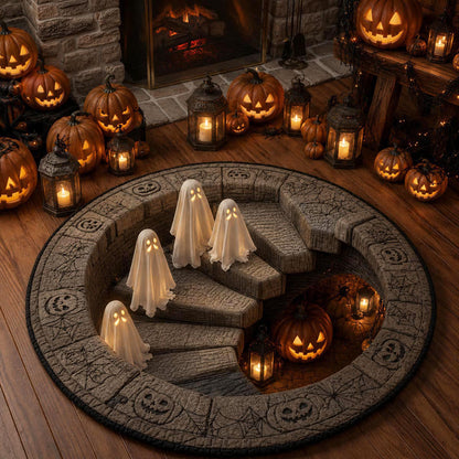 Ghostly Descent Round Carpet NCU0DV9837