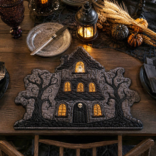 Ghostly Hollow Custom Shape Quilted Placemat SN0TD024