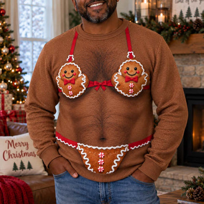 Gingerbread Noel Personalized Ugly Sweatshirt TZL0HH0038